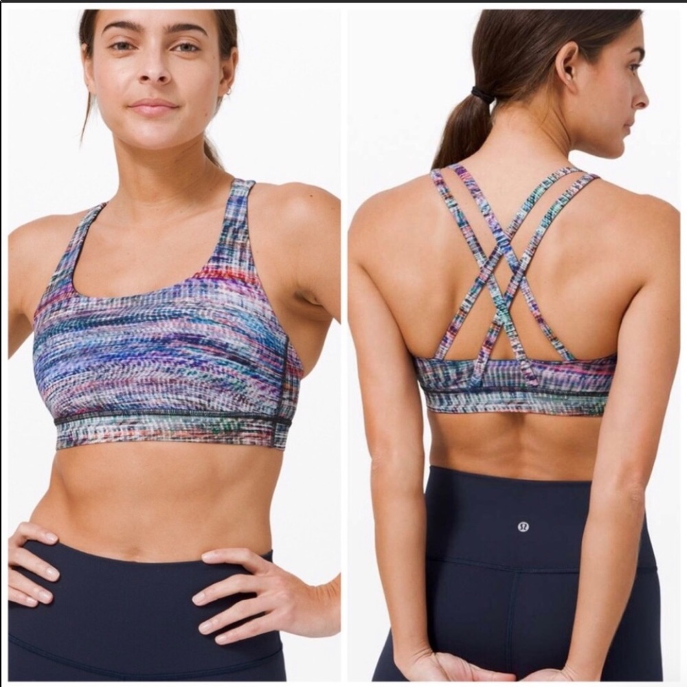 Lululemon 4 Energy Bra Digital Oasis EUC